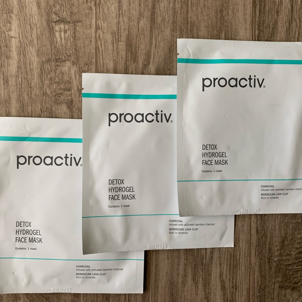 Proactiv Detox Hydrogel Face Mask Charcoal Moroccan Lava Clay Lot Of (3) New